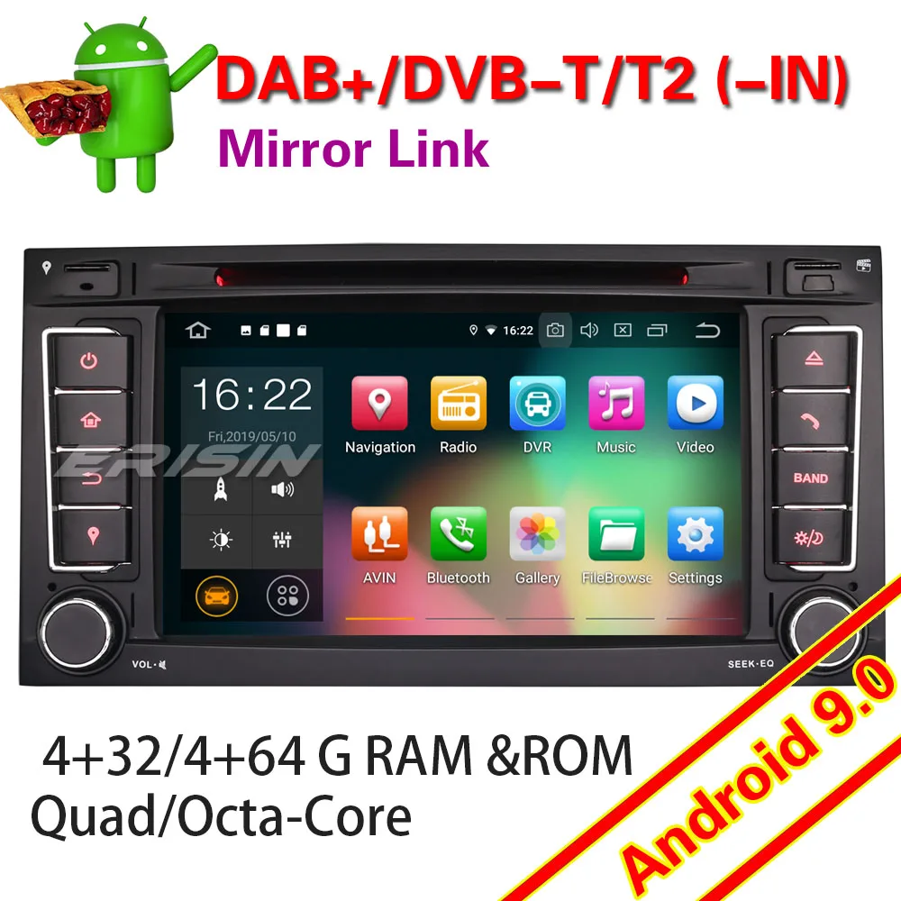 7956 Android 9,0 стерео для VW TOUAREG VW T5 Multivan TDT wifi 4G Радио DVD Авторадио мультимедийный плеер Canbus
