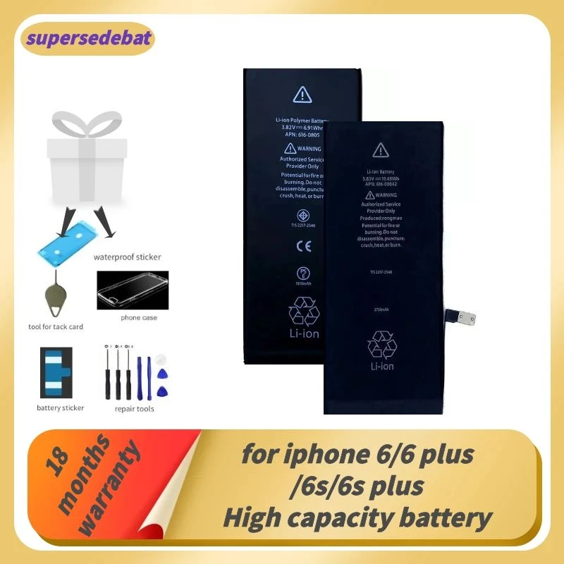 

Supersedeba 0 Cycle Original Bateria for Iphone 6 Battery for Iphone 6s for Iphone 6 6 Plus 6s Plus Batterie Telefones Celulares