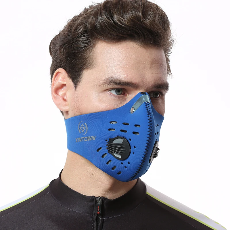 Мужская и женская Пыленепроницаемая велосипедная маска из активированного угля, маска для езды на велосипеде и мотоцикле, маска для тренировок на открытом воздухе, маска для лица - Цвет: Коричневый