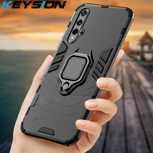 Противоударный чехол KEYSION для смартфонов Huawei Honor (разные модели), с кольцом-держателем, цвет на выбор