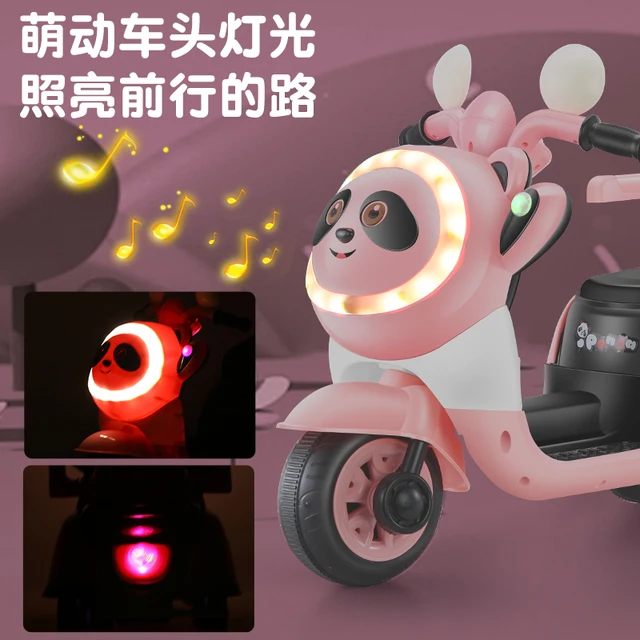 Children's electric motorcycle girl tricycle charging remote control electric car baby stroller large battery car kid 2
