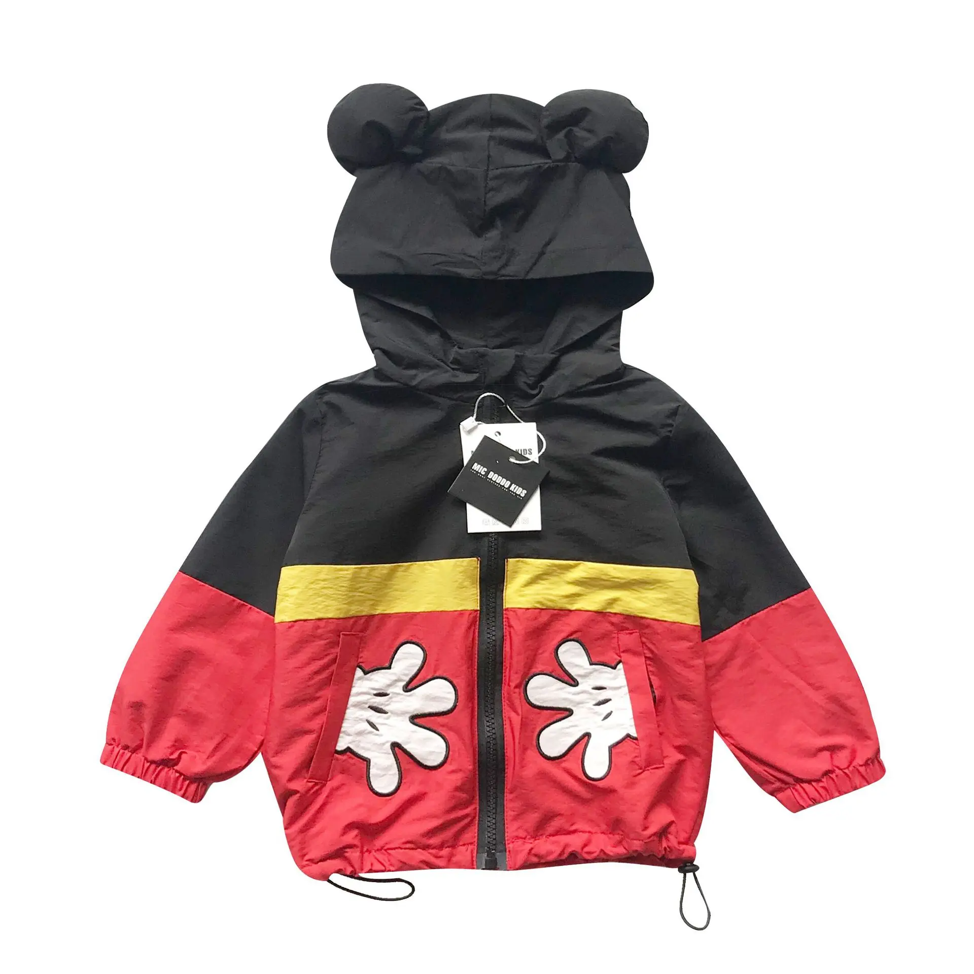 Tonytaobaby/осенне-зимняя одежда Новое Детское пальто с капюшоном и стереофоническими ушками для мальчиков и девочек куртка для малышей