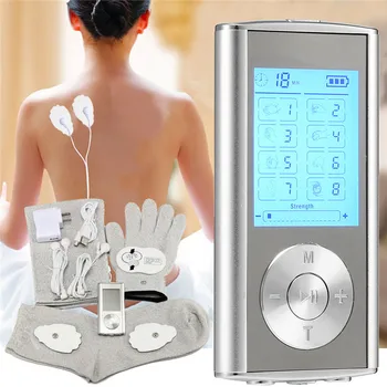 

20TENS/EMS Electric Digital Massager Fiber Gloves/Socks Knee Pad Hand Pain Relief Massager Muscle Stimulator Therapy Health Care