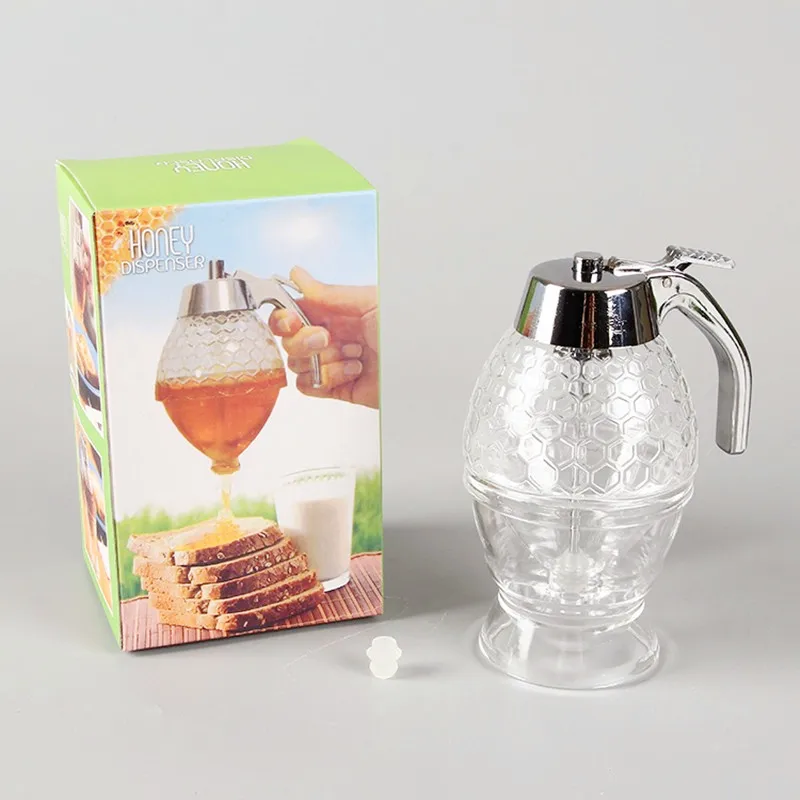 Пластиковый дозатор меда горшок для 200 мл|honey dispenser|acrylic dispenserpot 200ml |