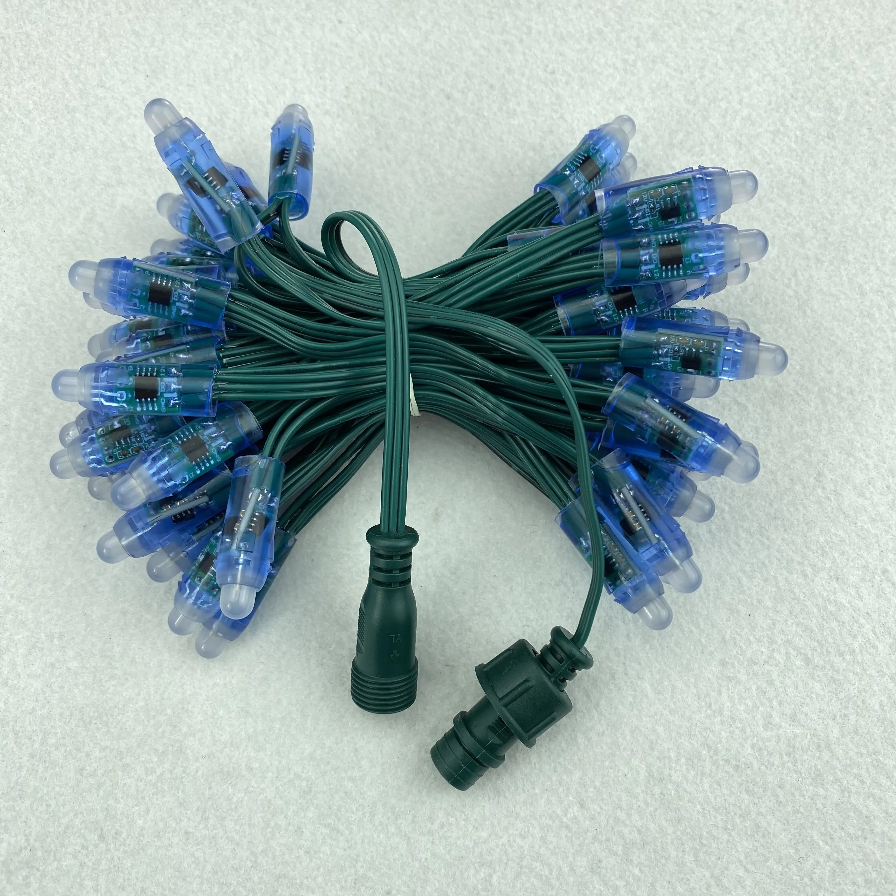 WS2811 led smart pixel node полный цвет RGB зеленый 18 awg) провод IP68 с 2m 13 5 мм pigtail 100 шт./компл. 12 в