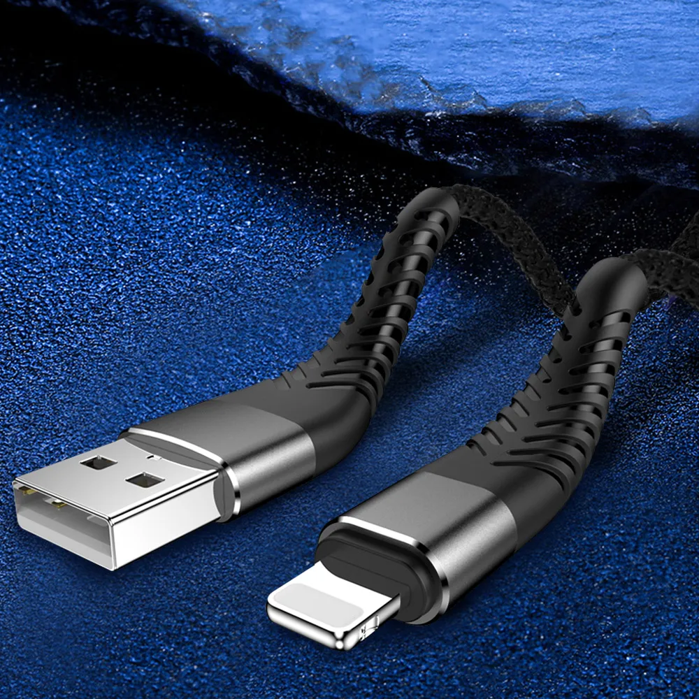 NOHON быстрое зарядное устройство USB к Lightning Кабель для iPhone 6 6S 7 8 11 Pro X XS MAX iPad аксессуар для мобильного телефона - Цвет: Черный