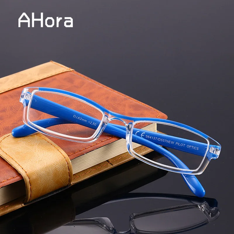Ahora унисекс смолы очки для чтения Для мужчин Для женщин модное сверхлегкое квадратной оправе очки при дальнозоркости диоптрий+ 1,0 1,5 2,0 2,5 3,0