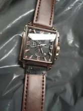 Reloj deportivo para hombre, cronógrafo de cuarzo, con Esfera Grande cuadrada de cuero, marca superior de lujo, a la moda, resistente al agua, nuevo, 2021