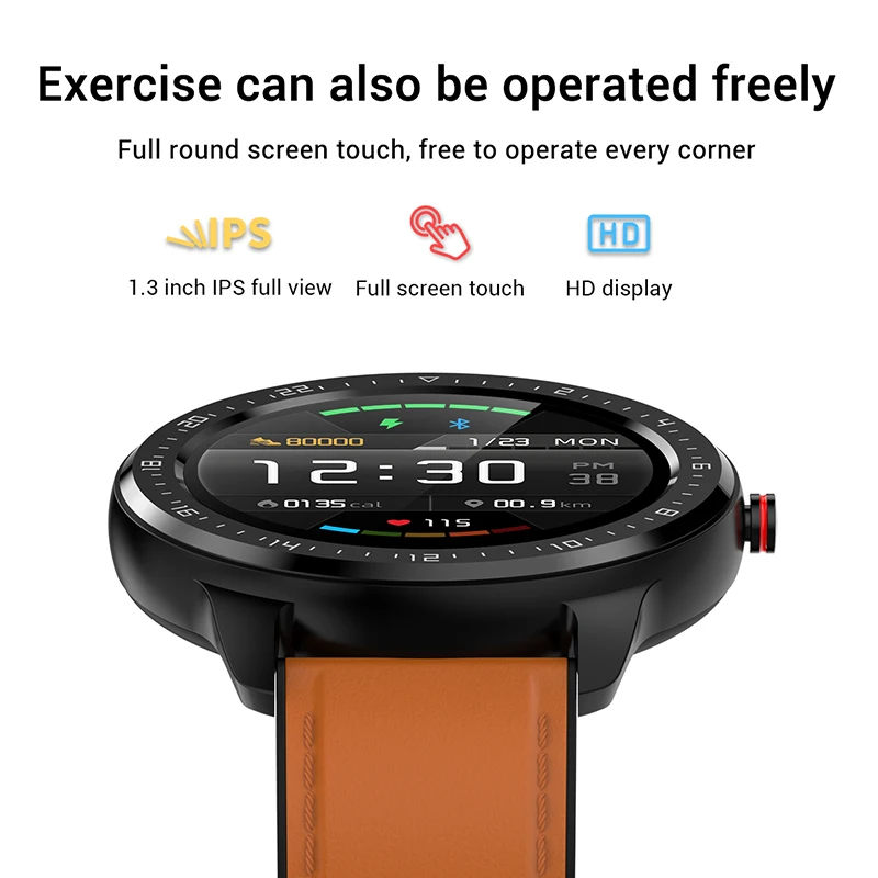 Tanie 11.11 Makibes Z06 inteligentny zegarek dla mężczyzn 1.3 calowy monitor tętna bluetooth opaska monitorująca aktywność fizyczną sport Smartwatch dla double eleven soat