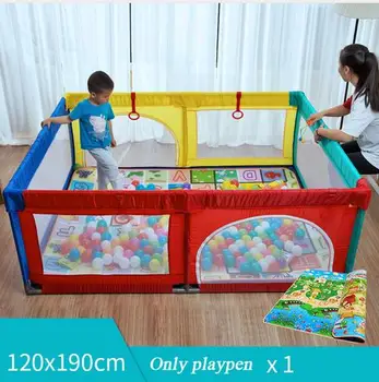 

Free Shipping Foldable Baby Playpen Fence Steel Pipe Baby Play Fence Toddler Indoor Safety Play Pool Child Protection 0~5 Years
