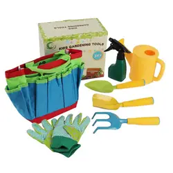 Brinquedo de jardim pá ferramenta de plantio crianças jardim jogos de jogo crianças mini multifuncional ferramenta de jardinagem multi peça bonsai ferramentas