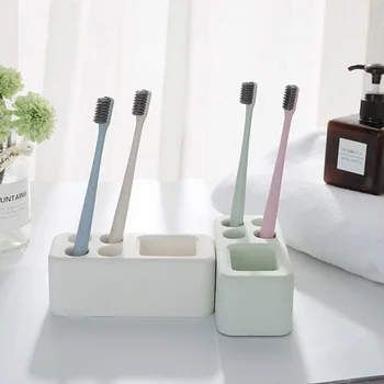 

Creative diatomite multifunctional water-absorbent toothbrush holder, sterilization and formaldehyde removal simple rack