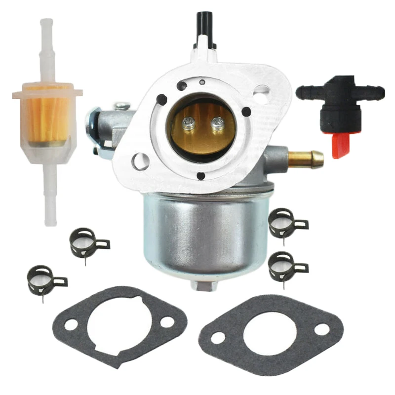 

Lawn Mower Carburetor Kit Tool Gasket Fuel Filter Shut Off Valve Clamps Garden Tools Accessories