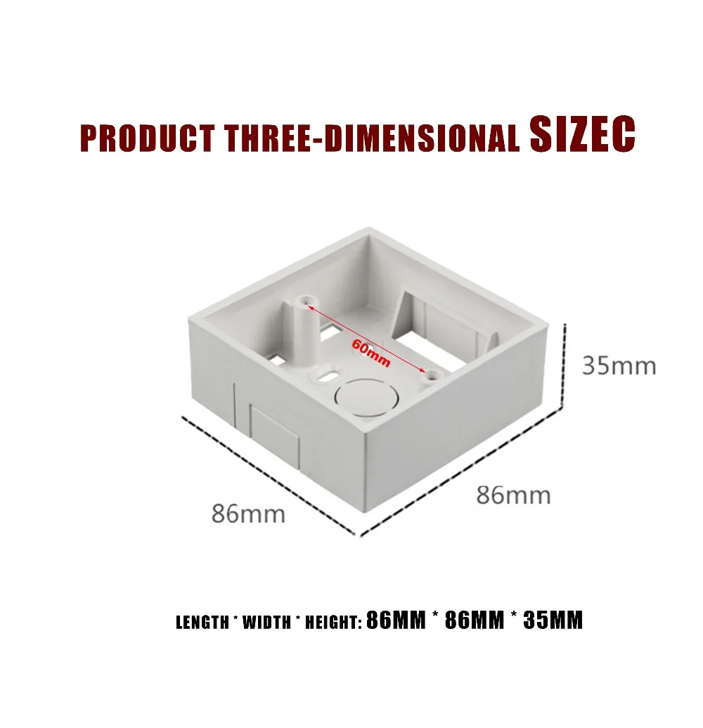 86 Тип поверхностного монтажа задняя коробка для розетки