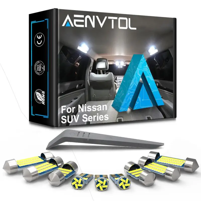 Автомобильная светодиодная лампа AENVTOL Canbus для Nissan X-Trail T30 T31 T32 Qashqai J10 J11 Pathfinder R50 R51