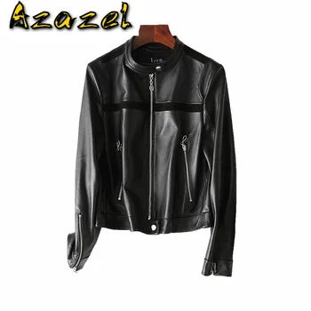 

Real Genuine Jacket Women Clothes 2020 Korean Spring Autumn Sheepskin Coat Vintage Short Black Tops Chaqueta Mujer TLR1930 T2770