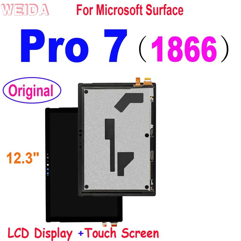 12.3 Original For Microsoft Surface Pro7 Pro 7 1866 LCD Display Touch Screen Digitizer Assembly for Microsoft Surface Pro 7 LCD replacement lcd for touch screen digitizer assembly for hero 7 6 5 4 dropship