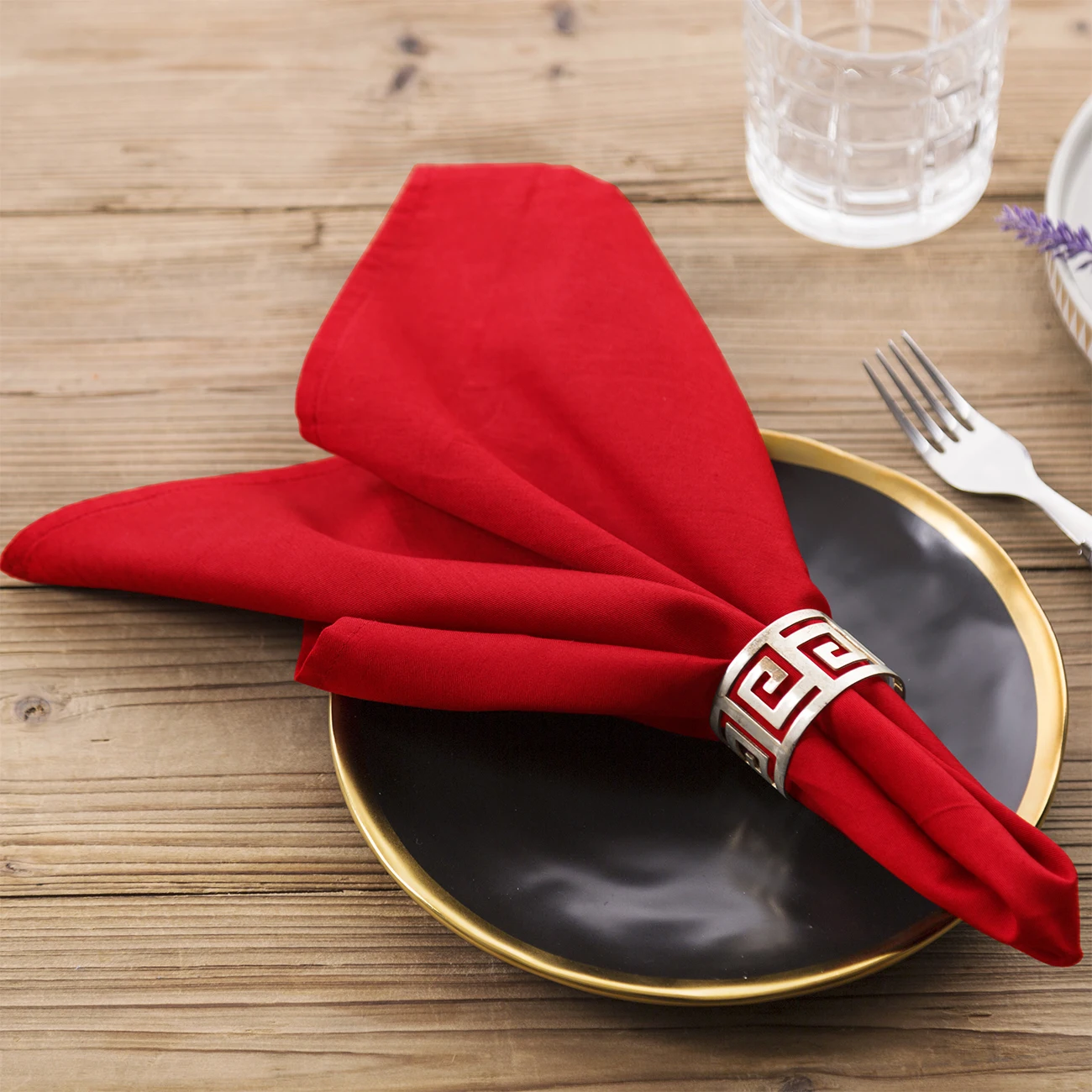 12 Pcs Table Napkins Cotton Cloth Wedding Napkin Dinner For Party 46 X cm | Дом и сад