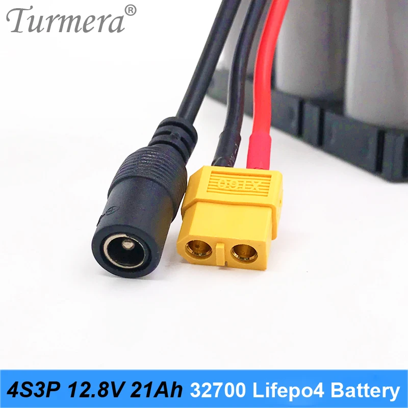 Turmera 32700 Lifepo4 Battery Pack 4S3P 12.8V 21Ah with 4S 40A Balanced BMS for Electric Boat and Uninterrupted Power Supply 06
