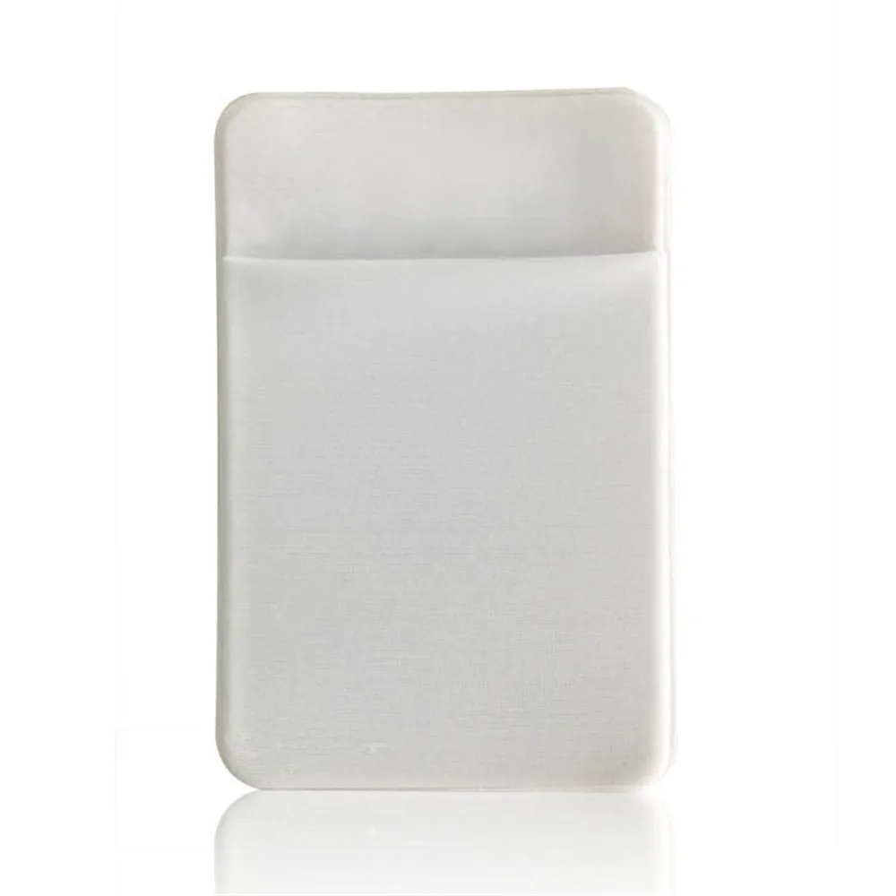Модный Блестящий Чехол для мобильного телефона, ID, кредитный держатель для карт, кошелек, кредитный карман, клейкий задний Чехол для наклейки, аксессуары для телефонов - Цвет: white