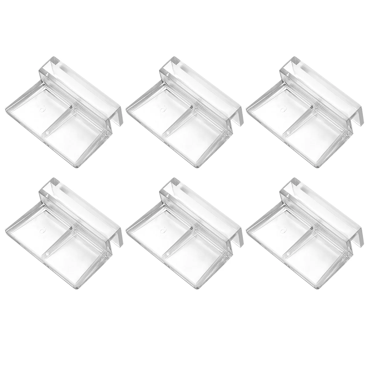 POPETPOP 6pcs Clear Color Acrylic Aquarium Fish Tank Glass Cover Clip Support Holder 6mm | Дом и сад