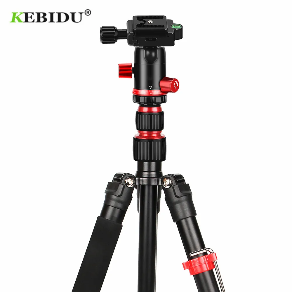

KEBIDU Lightweight Travel Tripod Monopod Portable Camera Tripod Stand 360 Degree Ball Head Remote Bluetooth Camera Tripod