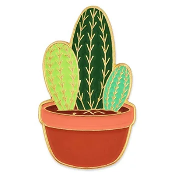 

Cactus enamel lapel pin retro vintage brooch pin badges