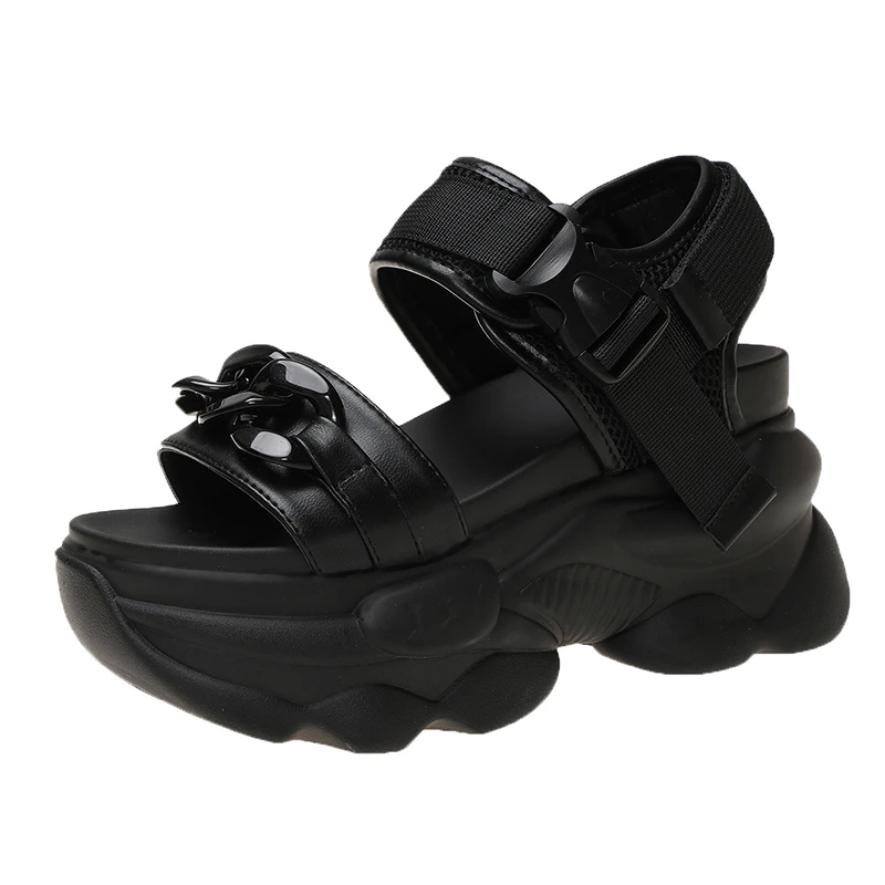 Women Platform Sandals Summer Wedges 9cm Ladies Beach Slippers High Heel Casual Shoes