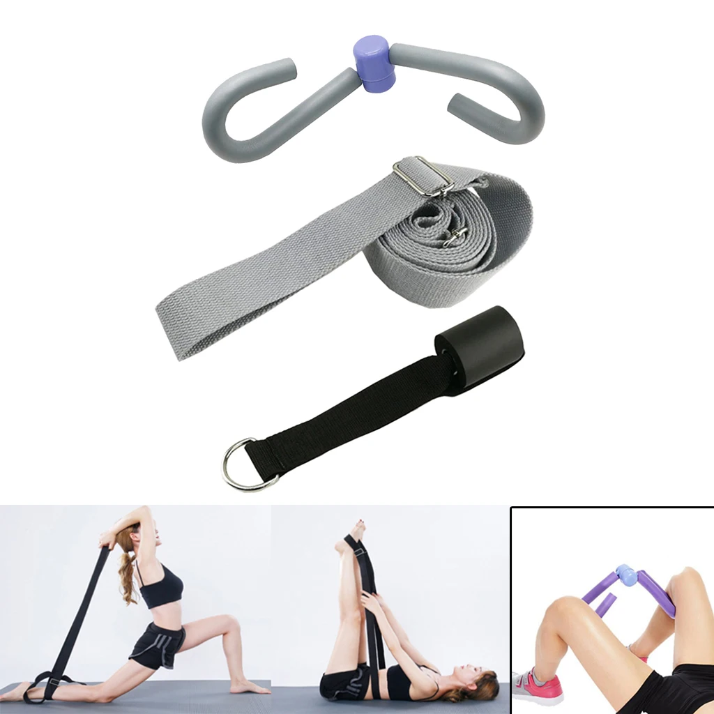 Portable Thigh Toner and Ballet Dance Leg Stretcher Door Stretch Strap D-Ring