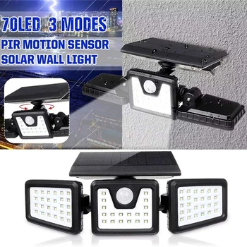

70 LED Solar Light Folding Rotatable Motion Sensor Wall Light Waterproof Garden Lamp Solar Powered Street Light Solar Lamp