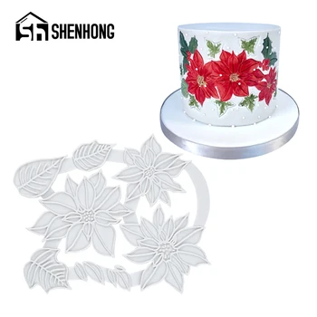 

SHENHONG Petal Vine Silicone Fondant Cake Mold Christmas Flower Pastry Dessert Decorating Tools Sugarcraft Gumpaste Baking Mould