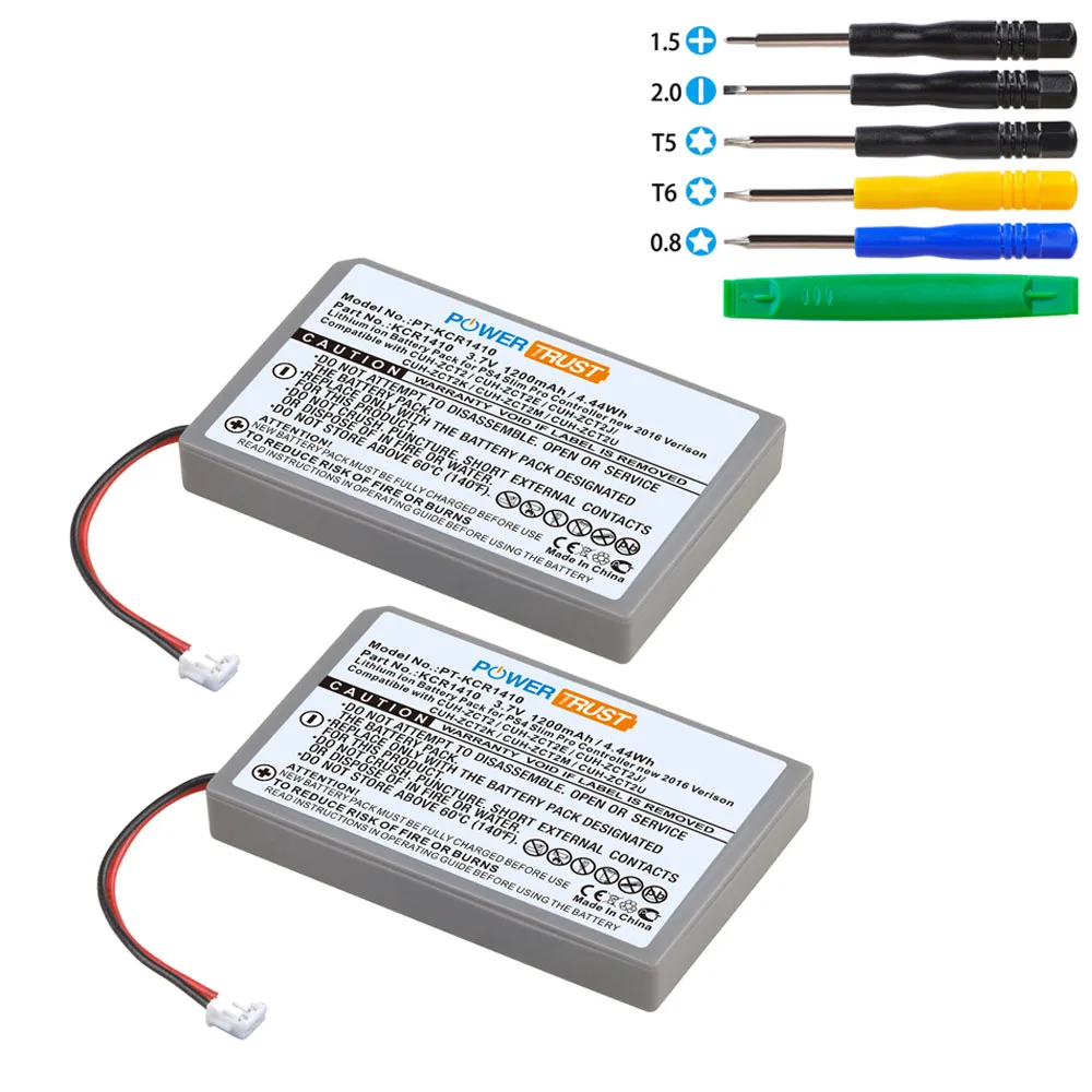 

KCR1410 Battery for Sony PS4 Pro Slim Bluetooth Wireless Dual Shock Controller Second Generation CUH-ZCT2,CUH-ZCT2U 2016+Tools