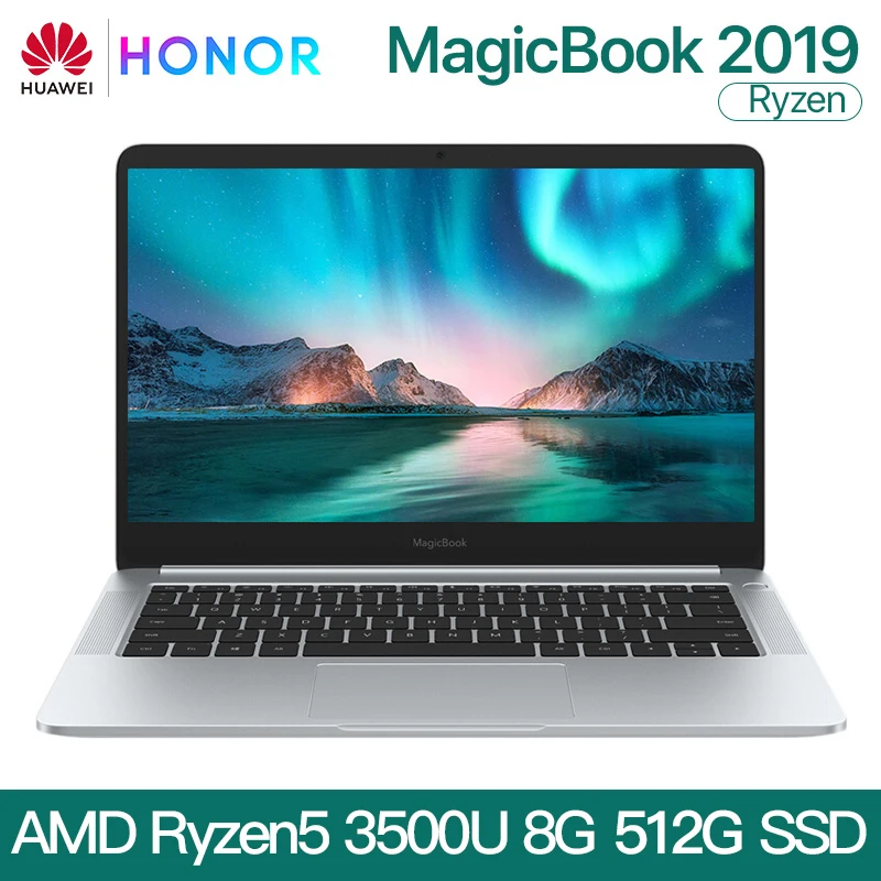 R5 8G 512G Silver Huawei Honor MagicBook ноутбук 14 дюймов AMD Ryzen 5 3500U 8G 256/512 Гб PCIE SSD FHD ips ноутбуки ультрабук - Цвет: R5 8G 512G Silver