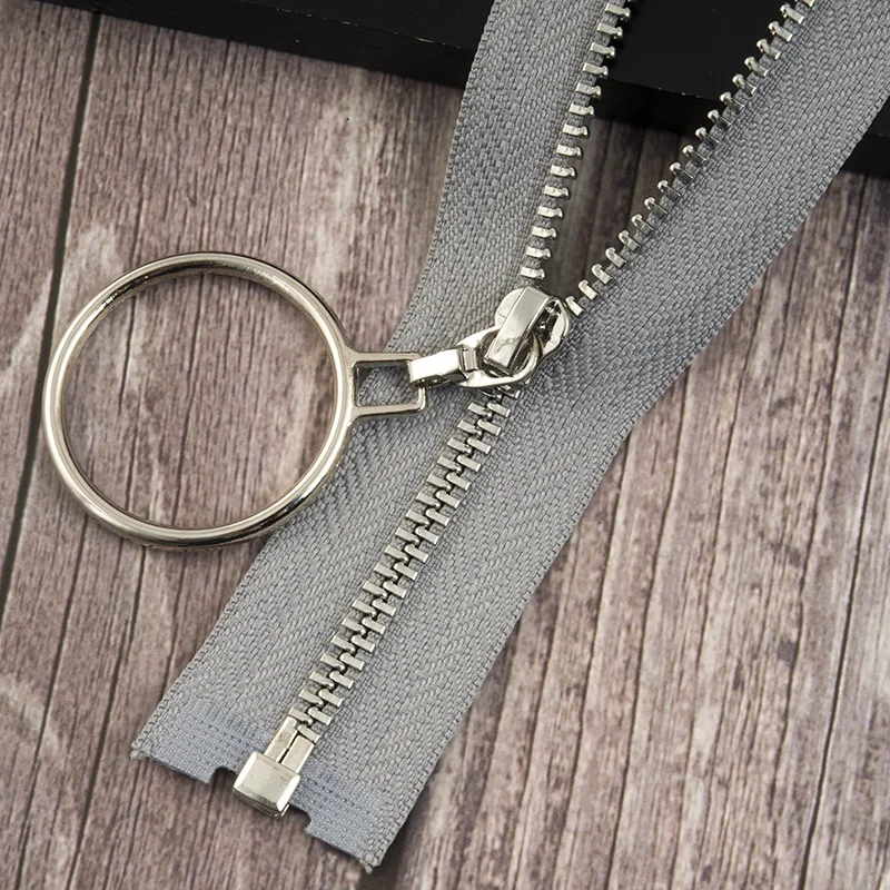graysilver 1 шт. 3#40 см 70 см Металлические молнии Open-end застежка на молнии для шитье сумок пуховик юбка молния Ремонтный комплект DIY аксессуары для одежды - Цвет: graysilver
