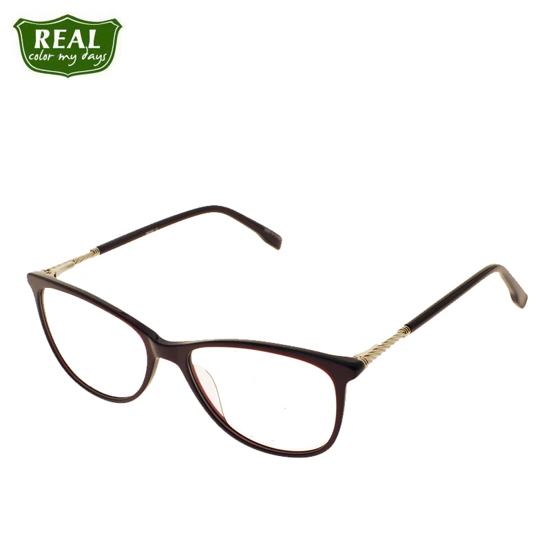 Настоящая мода металлические ножки шелковая однотонная ацетатная оправа