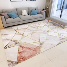 Простой светильник в скандинавском стиле, роскошный ковер для гостиной, чайный столик, прикроватный коврик для спальни, сетка красного цвета с настраиваемой моющейся подушечкой