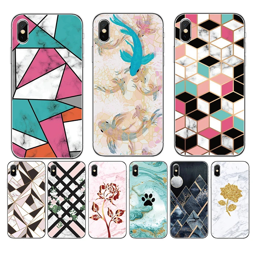 Case For Google Pixel XL2 XL3 4 XL 3A 2 3lite Back Cover lovely Marble print pattern Soft TPU Silicone Phone | Мобильные телефоны и