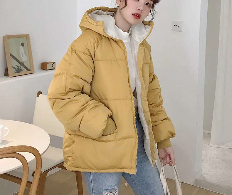 RUGOD Korean solid cotton women coat Fashion Plus Size Down Jacket Auturm winter Thicken Warm Cotton outwear parka overcoat