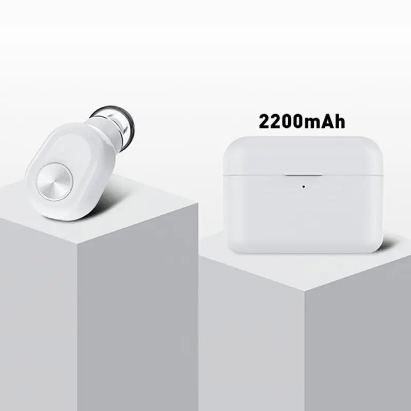 Новые беспроводные bluetooth-наушники BL1, мини bluetooth-гарнитура, беспроводные наушники для телефона с зарядным устройством 2200 мАч - Цвет: Серый