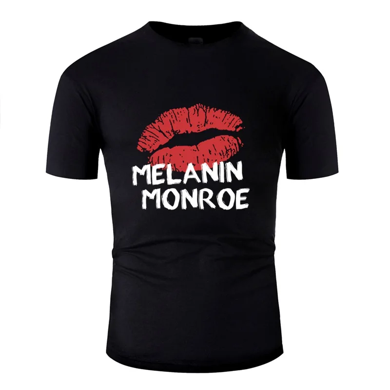 Vintage Summer T Shirt Humorous Cute Men Melanin Monroe Shirts Crew Neck Short-Sleeve Camisetas Pop Top Tee |