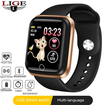 

LIGE 2020 New Women Smart Watch Waterproof Fitness Tracker Heart Rate Monitor Pedometer Sports Watch For Android ios smartwatch