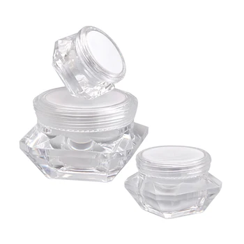 

20pcs 5g/10G/15G Mini diamond cream bottle cosmetic jar refillable cream eye cream jar Small Container Nail Art Portable Bottle