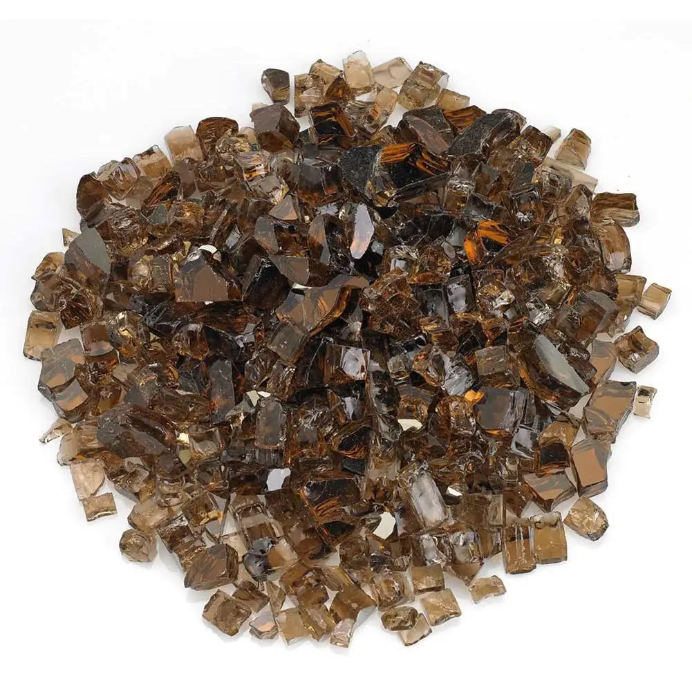 Brown 1/4 ''1/2'' зеркальное покрытие из закаленного стекла гранулы печи огнеупорное стекло Камни DIY зеркальное покрытие аксессуары - Цвет: Brown