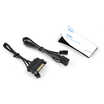 

FH-10 Modular Accessories Black Controller Universal Computer Splitter PWM 3Pin 4Pin Cooling Fan Hub SATA Power Supply Durable