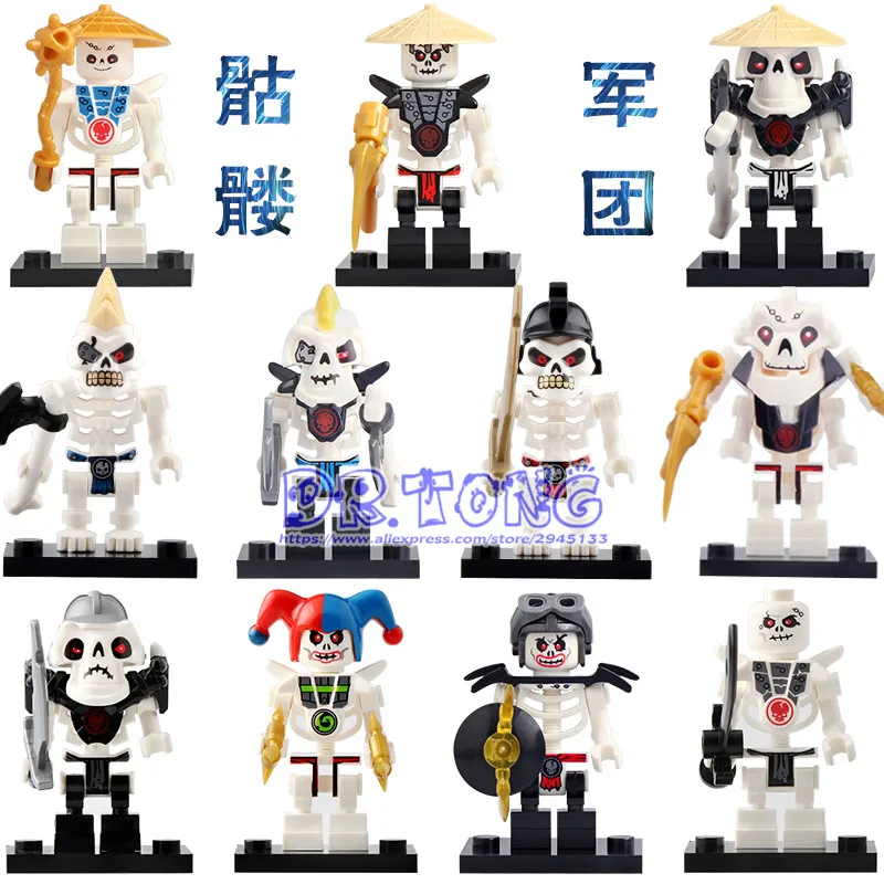 

50pcs Skeleton Samukai Lloyd GARMADON With Four Hands Gold Weapons Action Building Blocks Toy Building Blocks Toys BR260