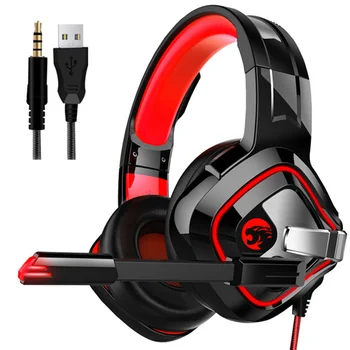 

A66 PS4 Gaming Headphones Stereo RGB Breathing Light Earphones Headset with Microphone for New Xbox One/PC Connector Gamer
