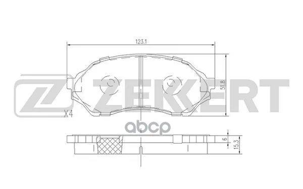 Колодки Тормозные Zekkert Bs1118 Диск. Перед / (Gdb3193) Mazda 323 Vi 98- арт. BS1118 | Автомобили и