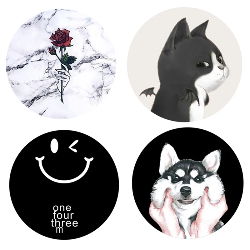 

1PCs Marble Print Metal Plate Disk Iron Sheet for Magnet Mobile Phone Holder Sticker for Magnetic Car Phone Stand Holder Socket