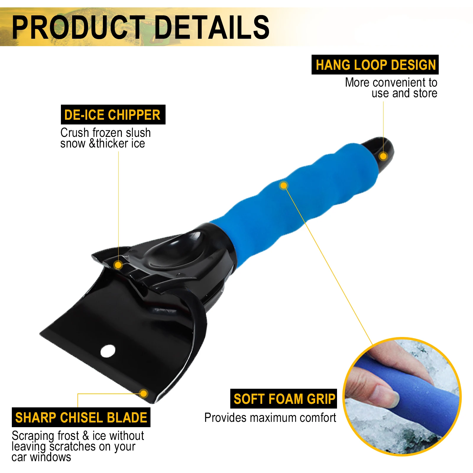 Car Winter Snow Removal Cleaning Tool Ice Scraper Snow Shovel Windshield Auto Defrosting Ice Scraper Ijs Krabber Limpieza Coche