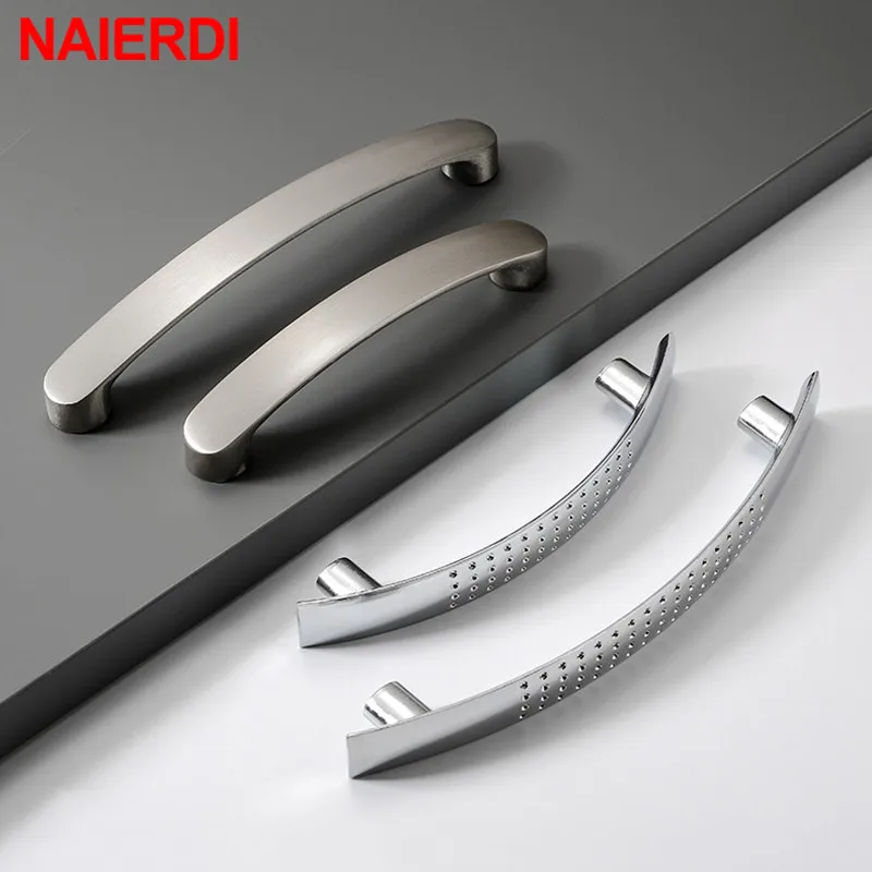 Kitchen Door Handles Modern Style Aluminum Alloy Hardware For Cabinet Drawer Wardrobe